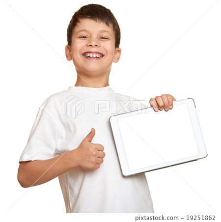 boy with computer tablet boy with computer tablet 19251862