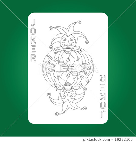 Single playing cards vector: Joker 19252103