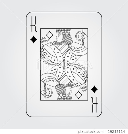 Single playing cards vector: King Diamonds Single playing cards vector: King Diamonds 19252114