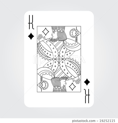 Single playing cards vector: King Diamonds 19252115