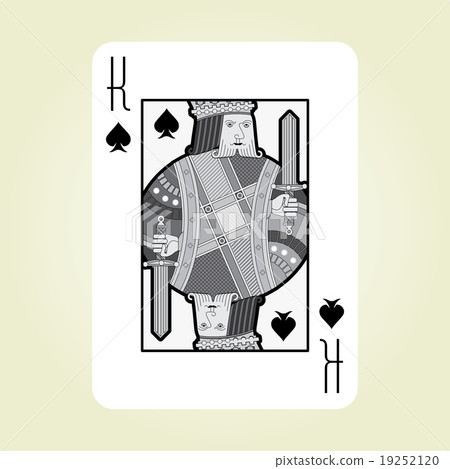 Single playing cards vector: Spades King Single playing cards vector: Spades King 19252120