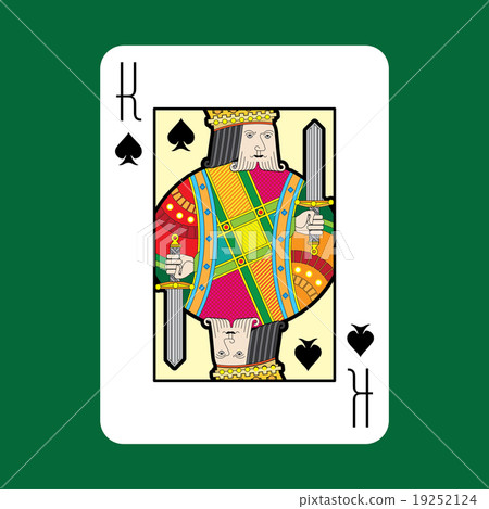 Single playing cards vector: Spades King 19252124