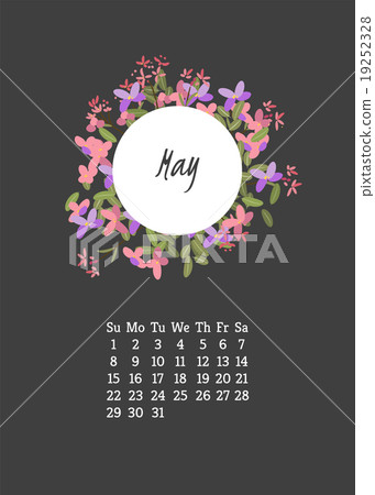 Calendar for 2016 with flowers arabis Calendar for 2016 with flowers arabis 19252328