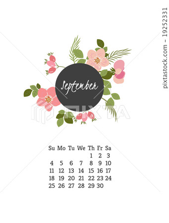 Calendar for 2016 with flowers wild rose Calendar for 2016 with flowers wild rose 19252331