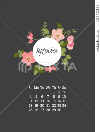 Calendar for 2016 with flowers wild rose Calendar for 2016 with flowers wild rose 19252332