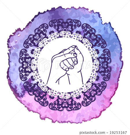 Element yoga Shankha mudra hands   19253167