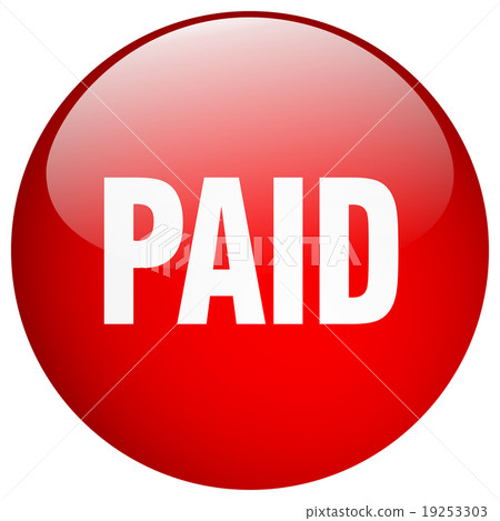 paid red round gel isolated push button paid red round gel isolated push button 19253303