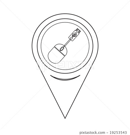 图库插图: map pointer usb mouse icon