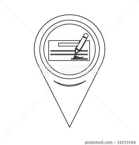 Map Pointer cheque icon 19253568