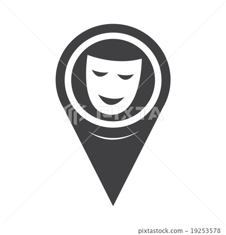 Map Pointer Theatrical Masks Icon Map Pointer Theatrical Masks Icon 19253578