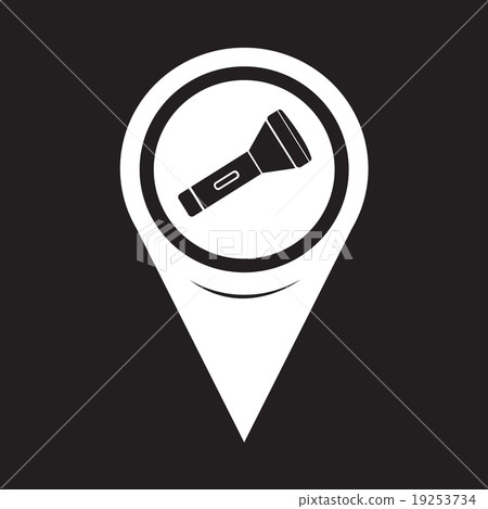 Map Pointer Flashlight Icon Map Pointer Flashlight Icon 19253734