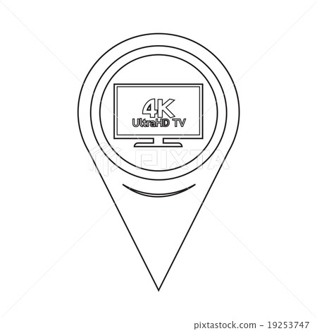 Map Pointer HD TV Icon Map Pointer HD TV Icon 19253747