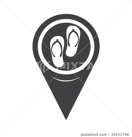 Map Pointer Slippers Icon 19253748