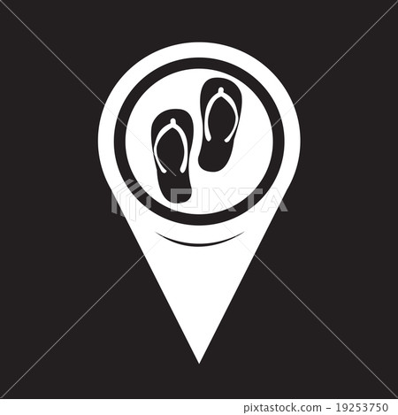 Map Pointer Slippers Icon Map Pointer Slippers Icon 19253750