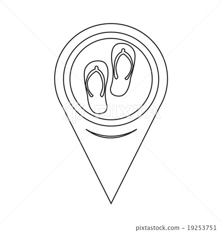 Map Pointer Slippers Icon 19253751
