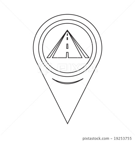Map Pointer Road Icon Map Pointer Road Icon 19253755