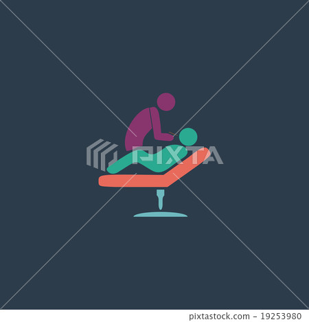 Dental clinic. Dentist treats teeth man in a chair 19253980