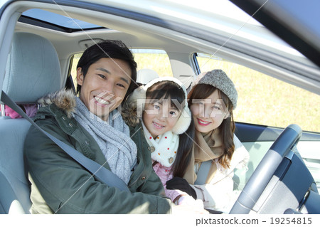 Driving young family Driving young family 19254815