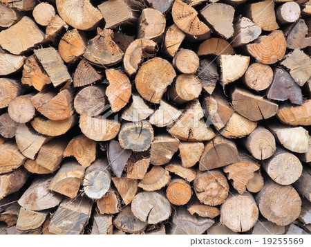Background of dry chopped firewood logs in a pile. Background of dry chopped firewood logs in a pile. 19255569