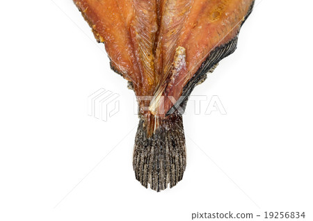 Fried Dried Fish isolated on white background 19256834