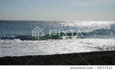 volcanic beach in kamari on santorini siland volcanic beach in kamari on santorini siland 19257521