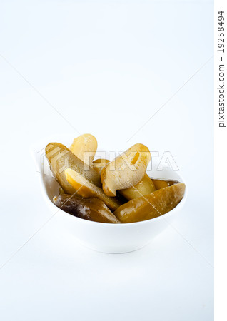 pickled cucumbers on plate pickled cucumbers on plate 19258494