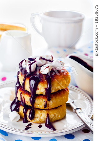 Syrniki ,Cottage cheese pancakes,  19258675