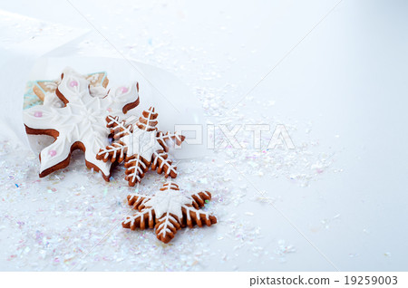 homemade delicious christmas gingerbread cookies  19259003