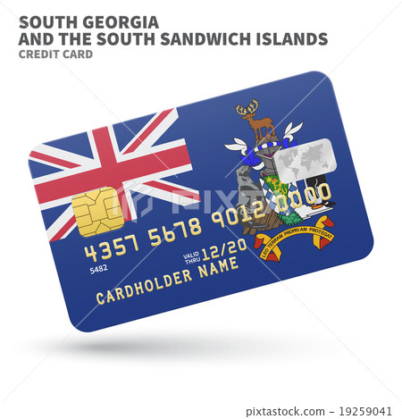 Credit card with South Georgia and Sandwich Credit card with South Georgia and Sandwich 19259041