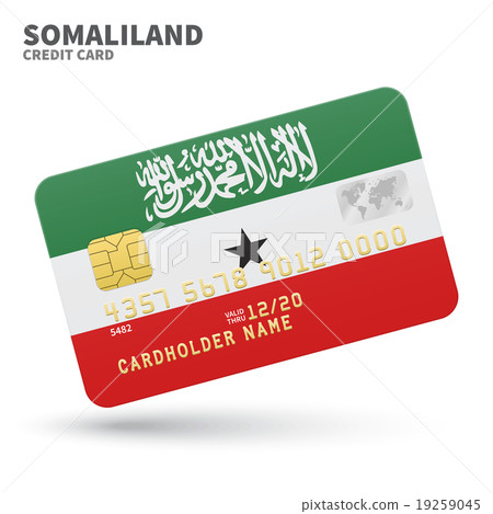 Credit card with Somaliland flag background for Credit card with Somaliland flag background for 19259045