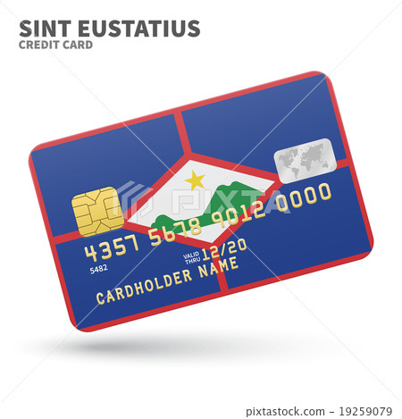 Credit card with Sint Eustatius flag background Credit card with Sint Eustatius flag background 19259079