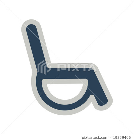 Icon of wheel chair in flat style Icon of wheel chair in flat style 19259406