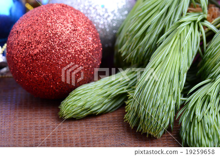 Decorated christmas tree - holiday background Decorated christmas tree - holiday background 19259658