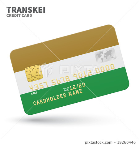 Credit card with Transkei flag background for bank Credit card with Transkei flag background for bank 19260446