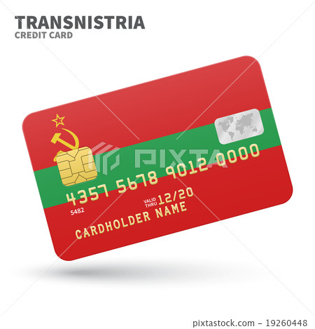 Credit card with Transnistria flag background for 19260448