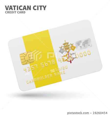 Credit card with Vatican City flag background for Credit card with Vatican City flag background for 19260454