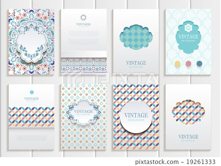Stock vector set of brochures in vintage style 19261333