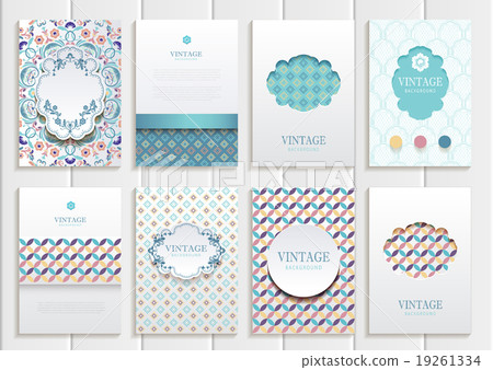 Stock vector set of brochures in vintage style 19261334