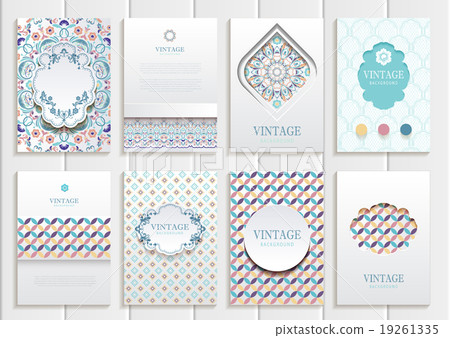 Stock vector set of brochures in vintage style 19261335
