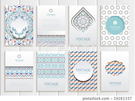 Stock vector set of brochures in vintage style 19261337