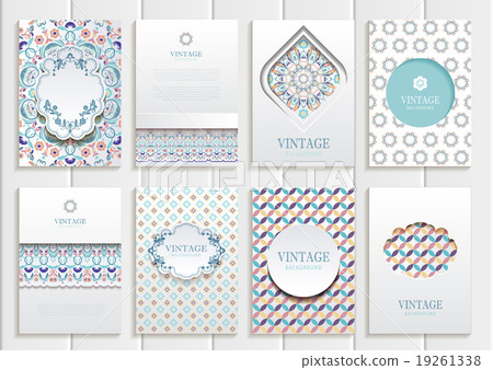 Stock vector set of brochures in vintage style 19261338