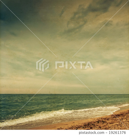 Sunset at sea. Sailboat. Seascape. Sunset at sea. Sailboat. Seascape. 19261376