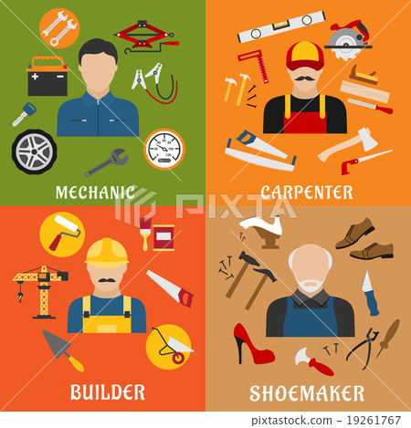 Builder, carpenter, mechanic and shoemaker 19261767