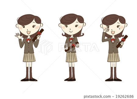 Girls high school student with diploma 19262686