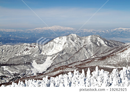 View of Tsukiyama from Zao Onsen ski resort View of Tsukiyama from Zao Onsen ski resort 19262925