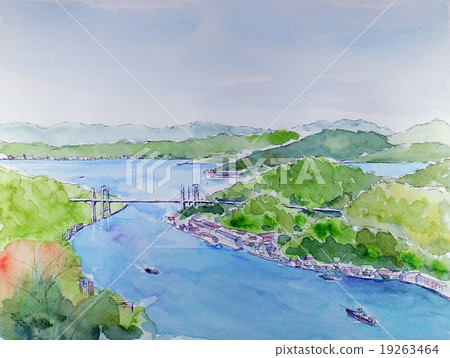 島波海道因其橫跨尾道海峽來島海峽的自行車道而深受外國遊客歡迎。 島波海道因其橫跨尾道海峽來島海峽的自行車道而深受外國遊客歡迎。 19263464