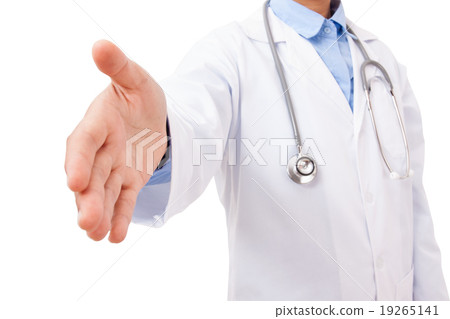doctor with open hand ready for hugging doctor with open hand ready for hugging 19265141