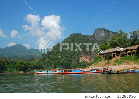 boat in laos boat in laos 19265850