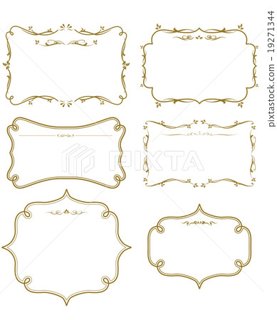 frame, gold, set 19271344