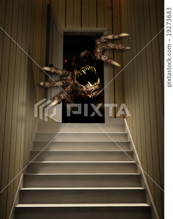 Monster in open door 19273683